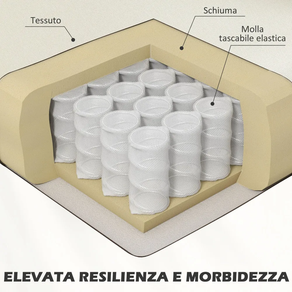 Poltrona Moderna da Camera con Braccioli 66x72x74 cm Tessuto Crema
