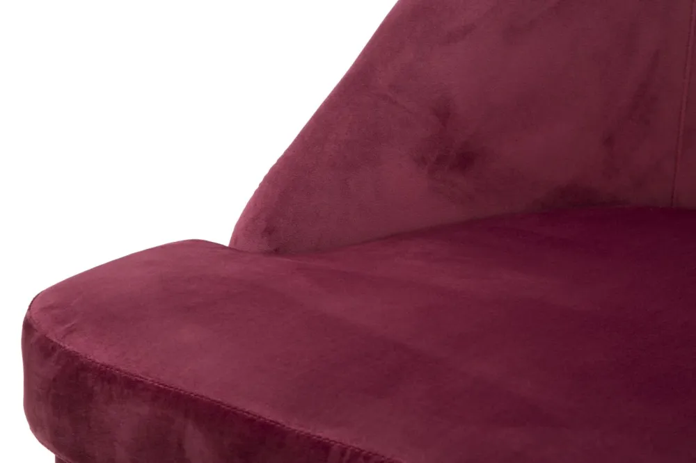 Poltrona moderna imbottita e rivestita tessuto colore bordeaux design moderno