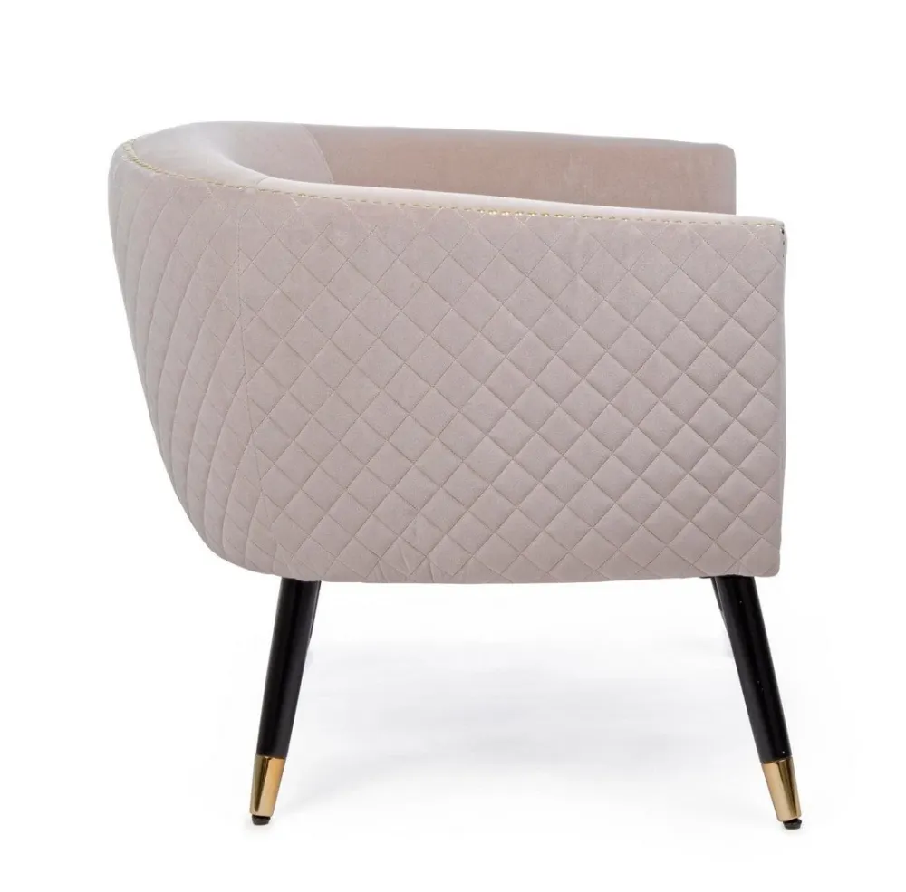 Poltrona "Oxford" per interno, Struttura Legno Compensato, Gambe Rubberwood 74 x 71 x 71h cm