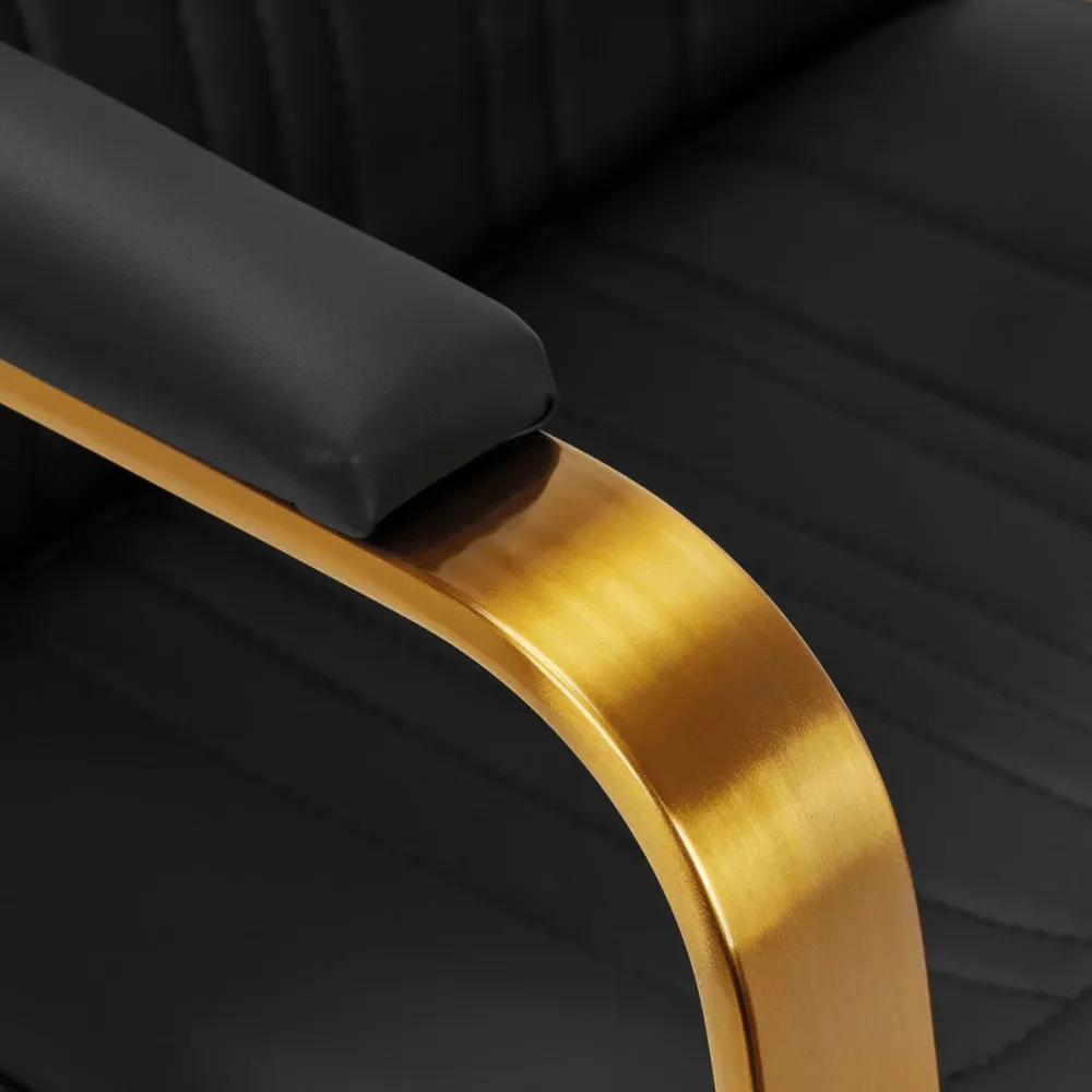 Poltrona da parrucchiere Gabbiano Acri oro – nero