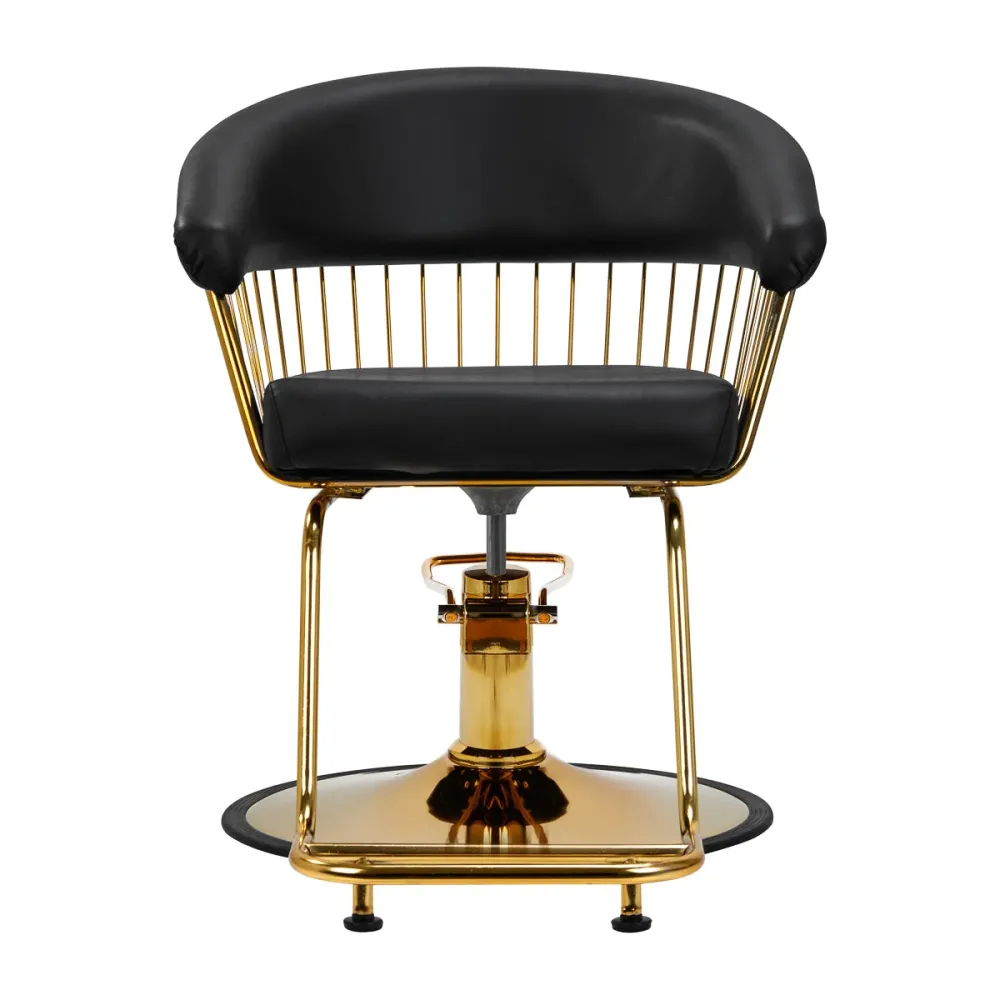 Poltrona da parrucchiere Hair System Lile oro nero
