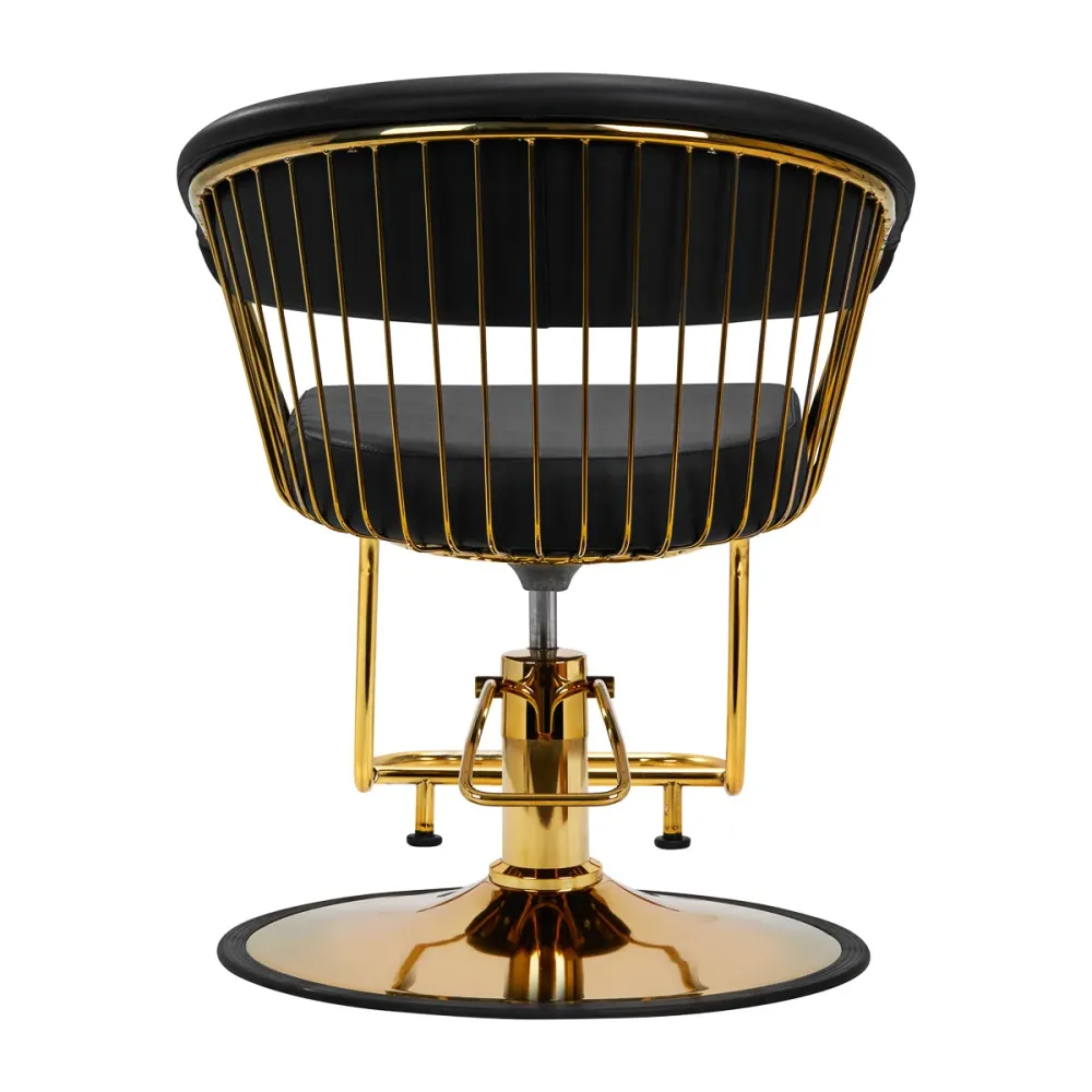 Poltrona da parrucchiere Hair System Lile oro nero