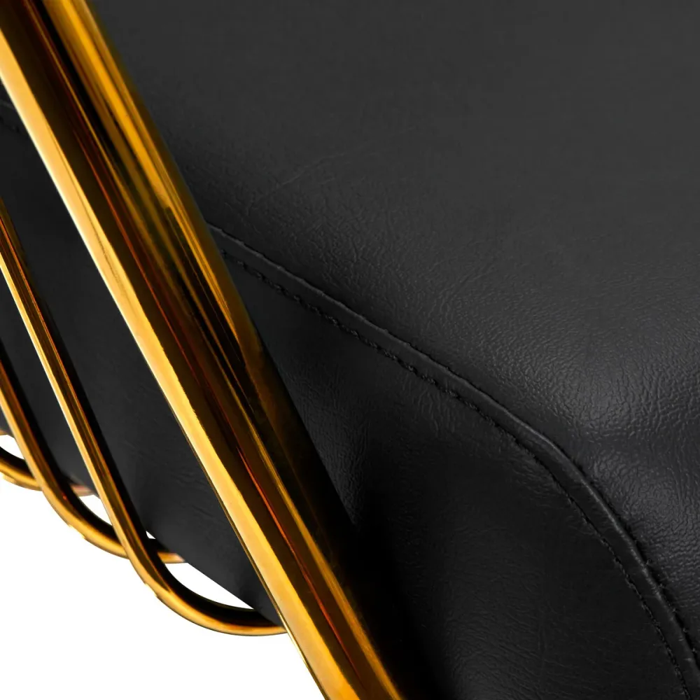 Poltrona da parrucchiere Hair System Lile oro nero