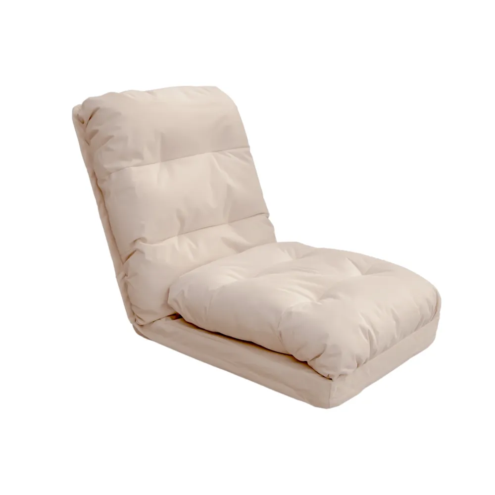 Poltrona da Pavimento Trasformabile Beige - 3 1 (Letto 210x60) & Schienale Regolabile