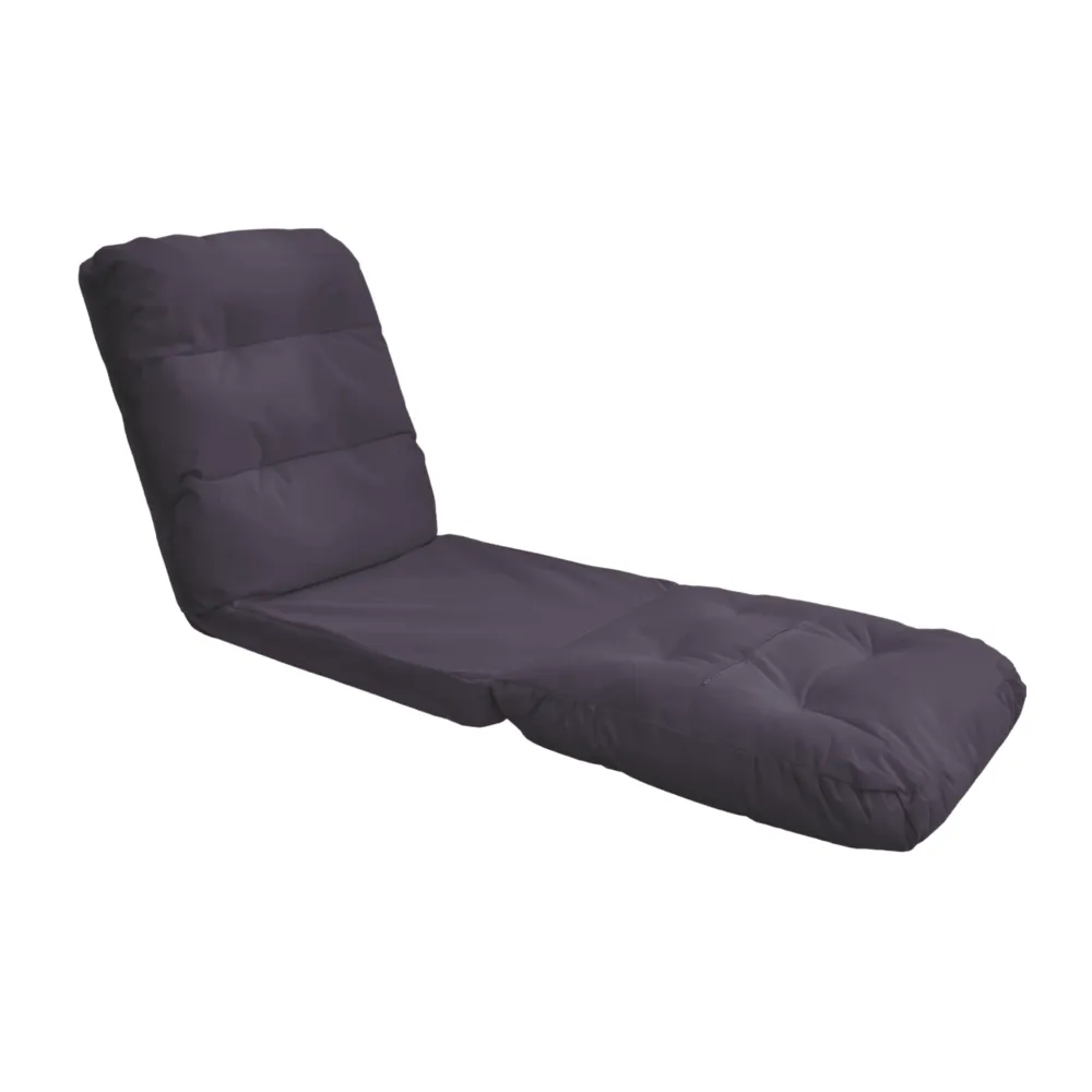Poltrona da Pavimento Trasformabile Grigio Scuro - 3 1 (Letto 210x60) & Schienale Regolabile