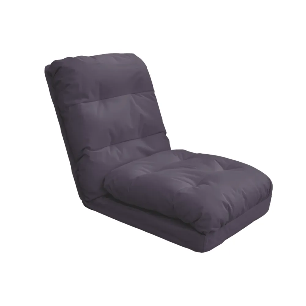 Poltrona da Pavimento Trasformabile Grigio Scuro - 3 1 (Letto 210x60) & Schienale Regolabile
