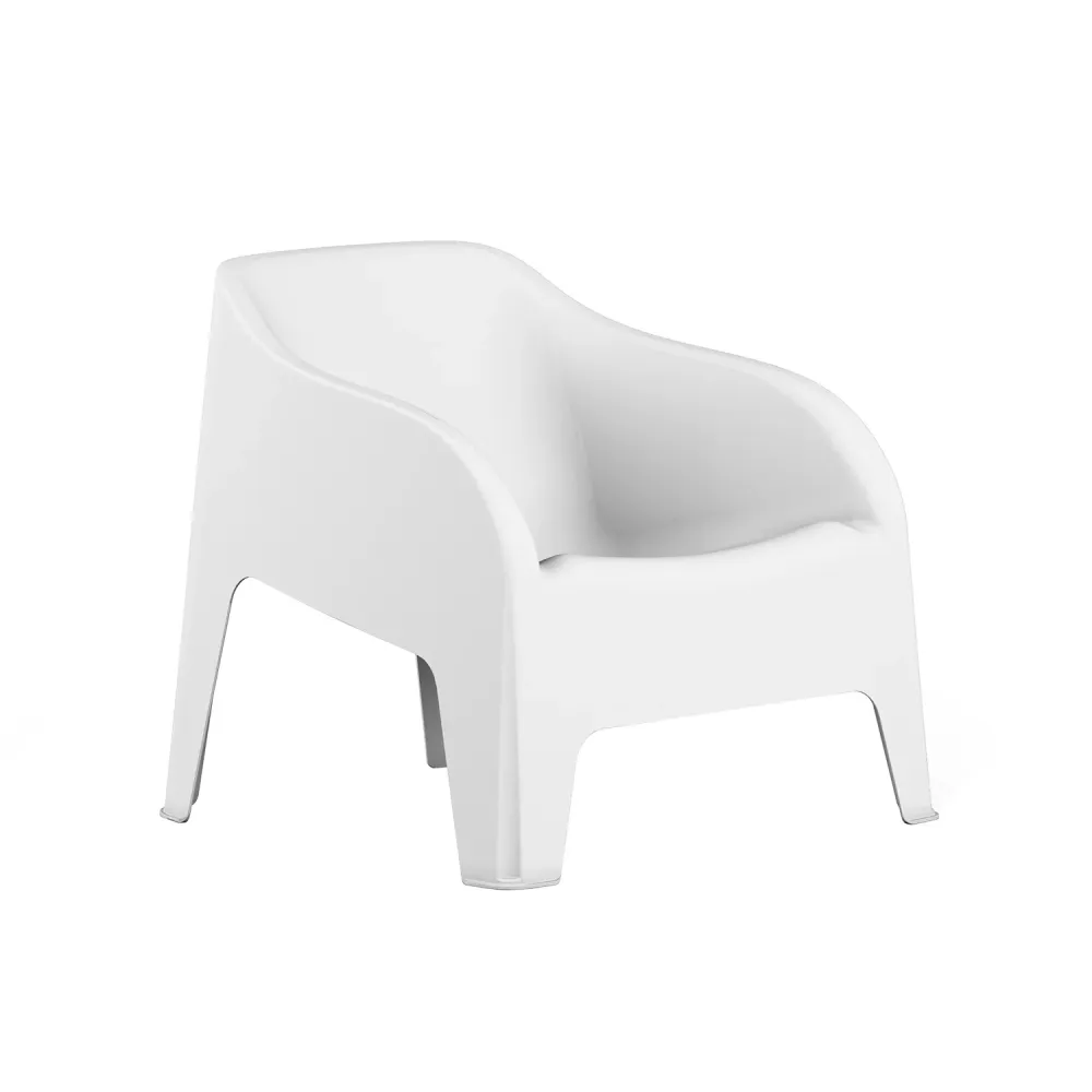 Poltrona Petra Resina Bianco 79x76,5x70cm