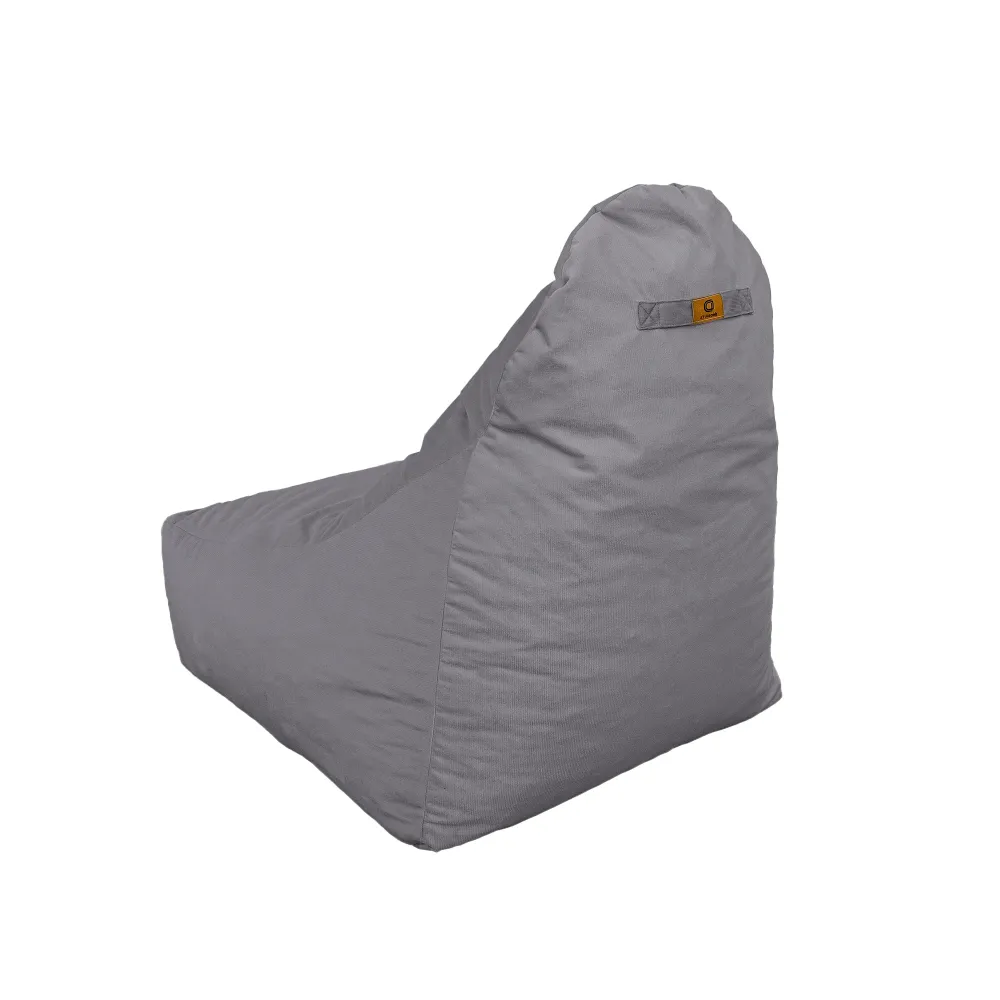 Poltrona Pouf XXL 120x90 Grigio Chiaro - Velluto Setoso & Schiuma (Lusso e Comfort)