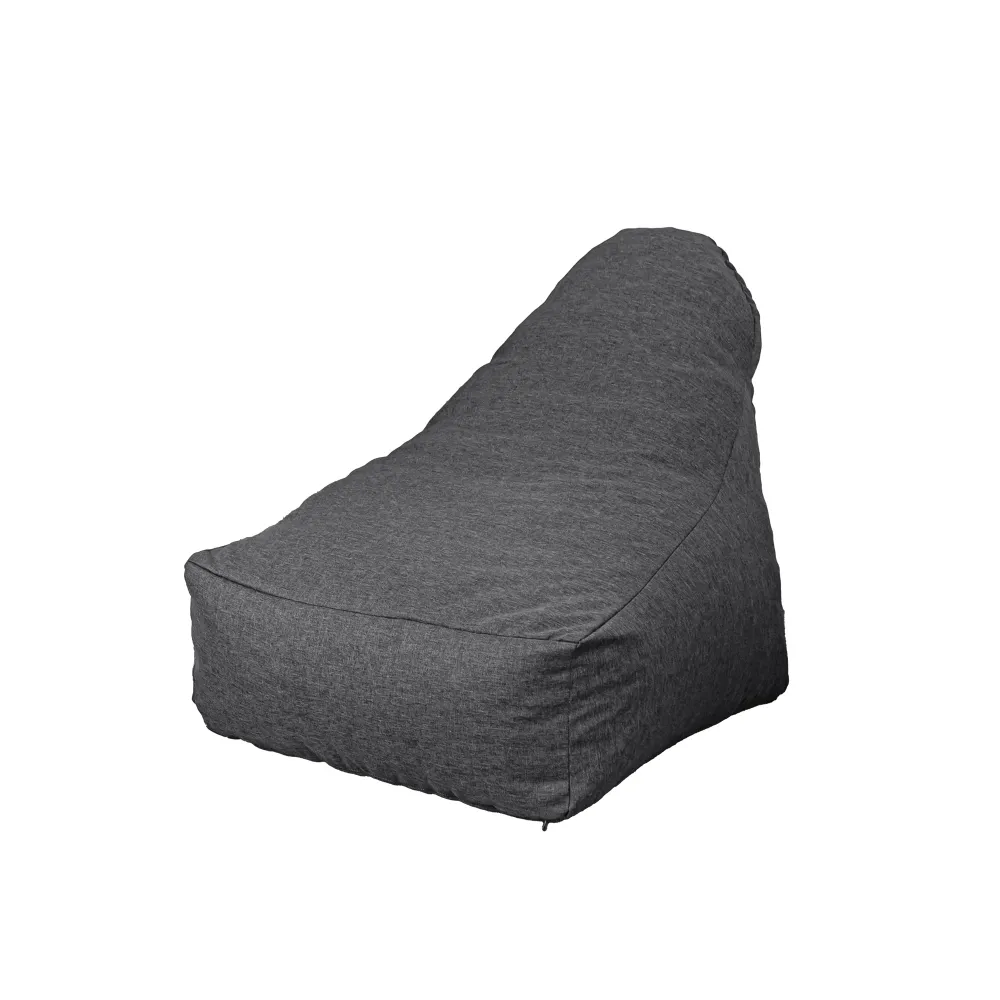 Poltrona Pouf XXL 120x90 Grigio Chiné - Tissu Effetto Lino e Schiuma (Comfort Salotto)