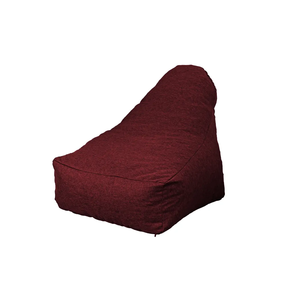Poltrona Pouf XXL 120x90 Prugna - Tissu Effetto Lino e Schiuma (Comfort Salotto)
