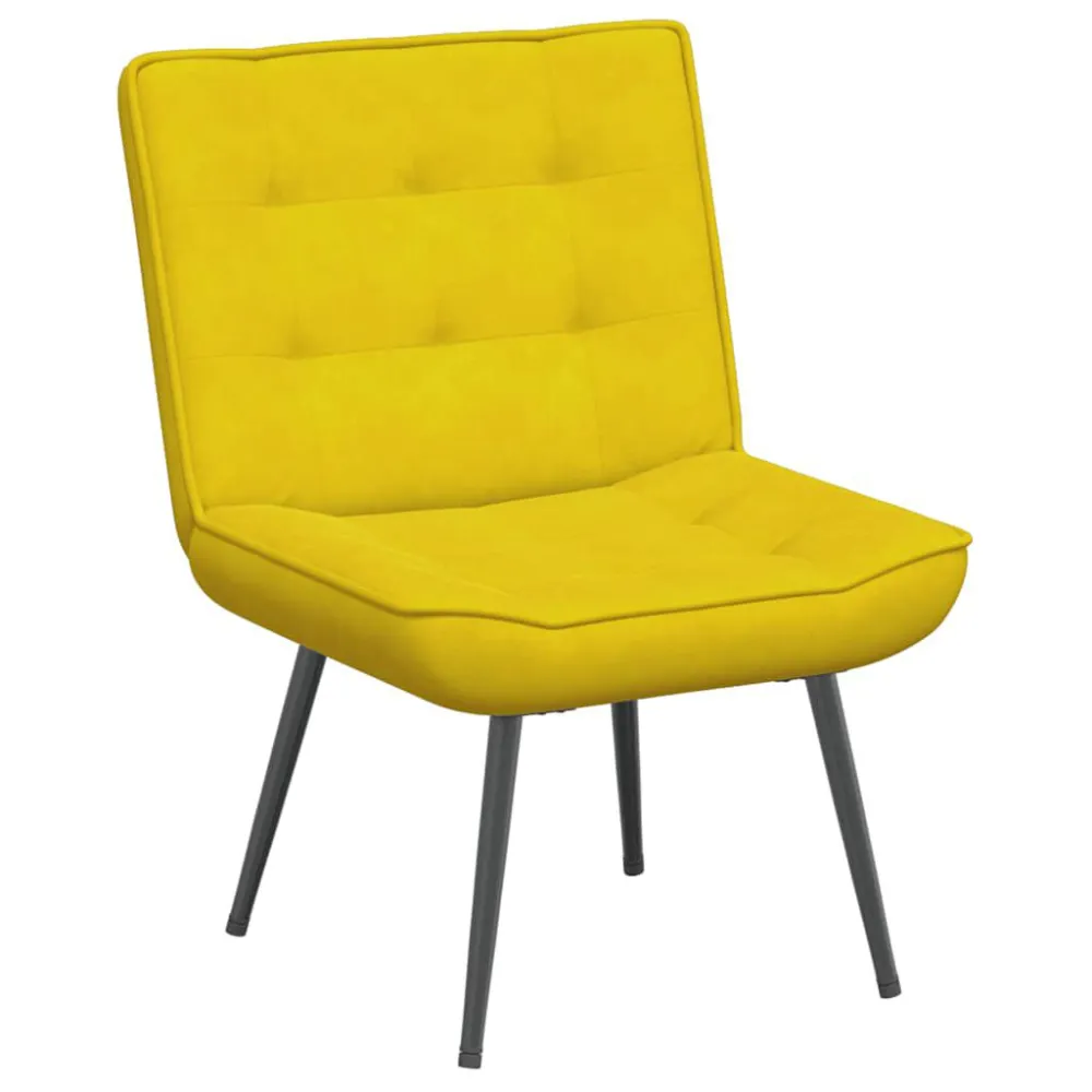 Poltrona Relax 64x74x84 cm Gialla Velluto
