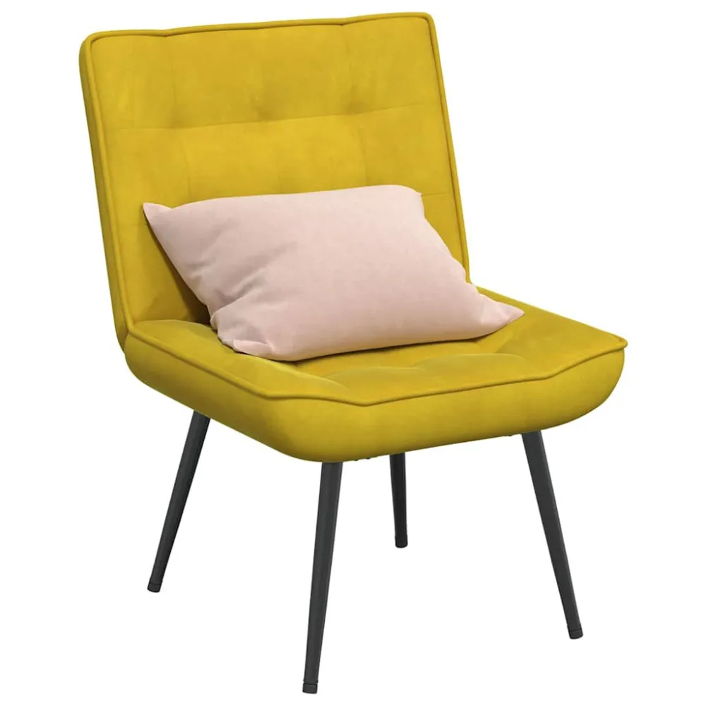 Poltrona Relax 64x74x84 cm Gialla Velluto