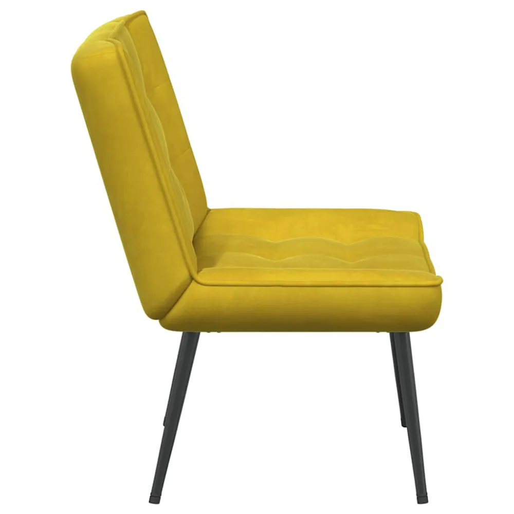 Poltrona Relax 64x74x84 cm Gialla Velluto
