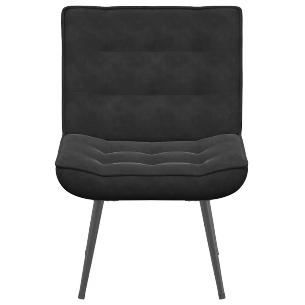 Poltrona Relax 64x74x84 cm Nera Velluto