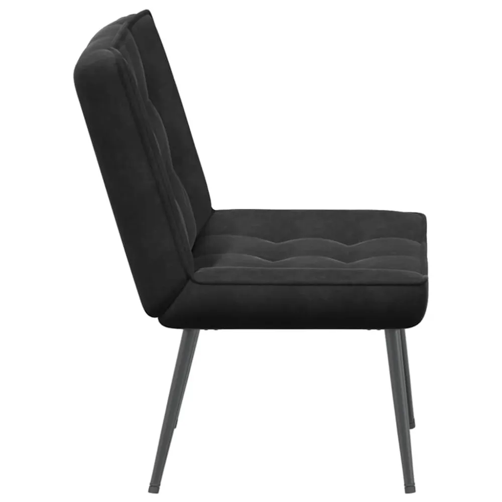 Poltrona Relax 64x74x84 cm Nera Velluto