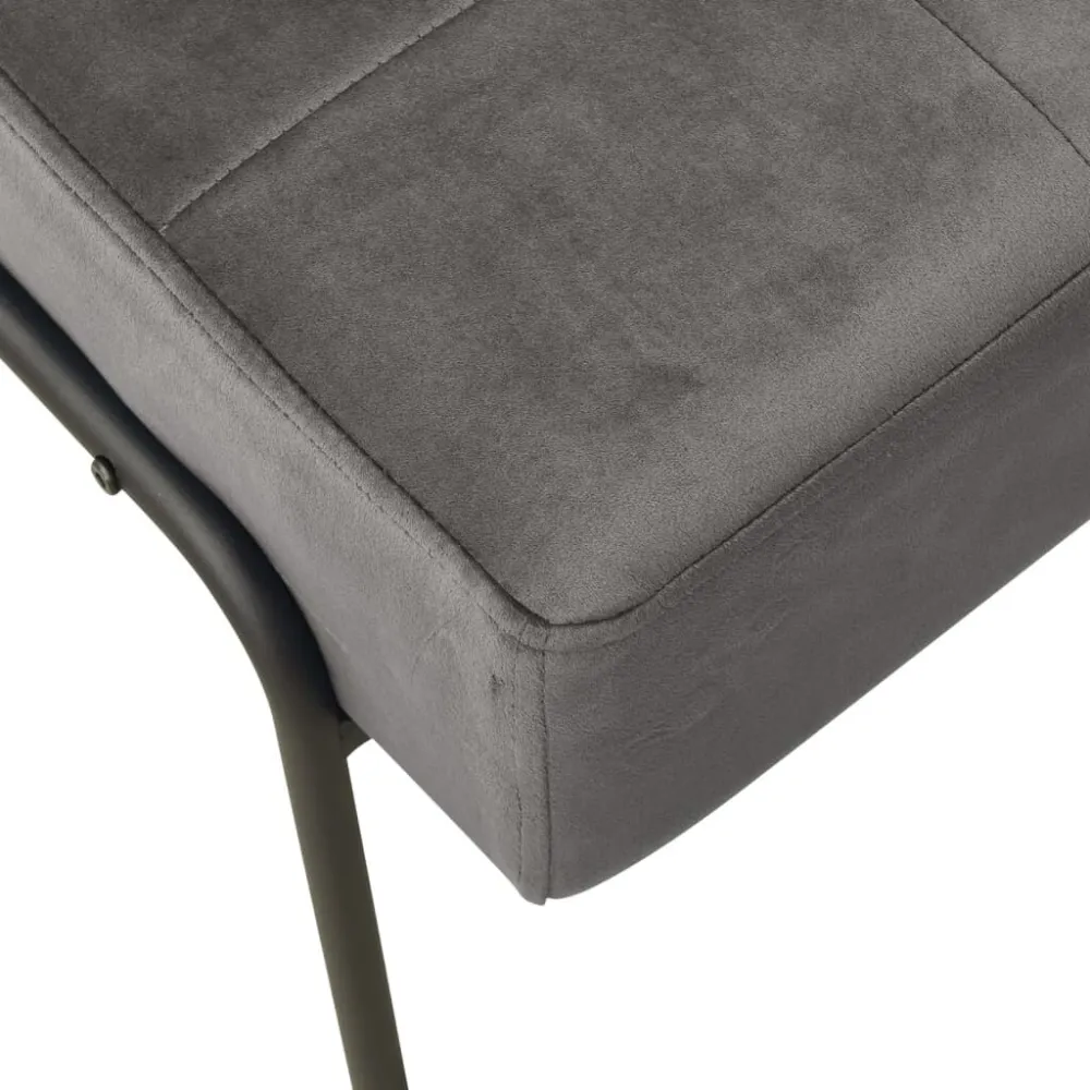 Poltrona Relax 65x79x87 cm Grigio Scuro Velluto