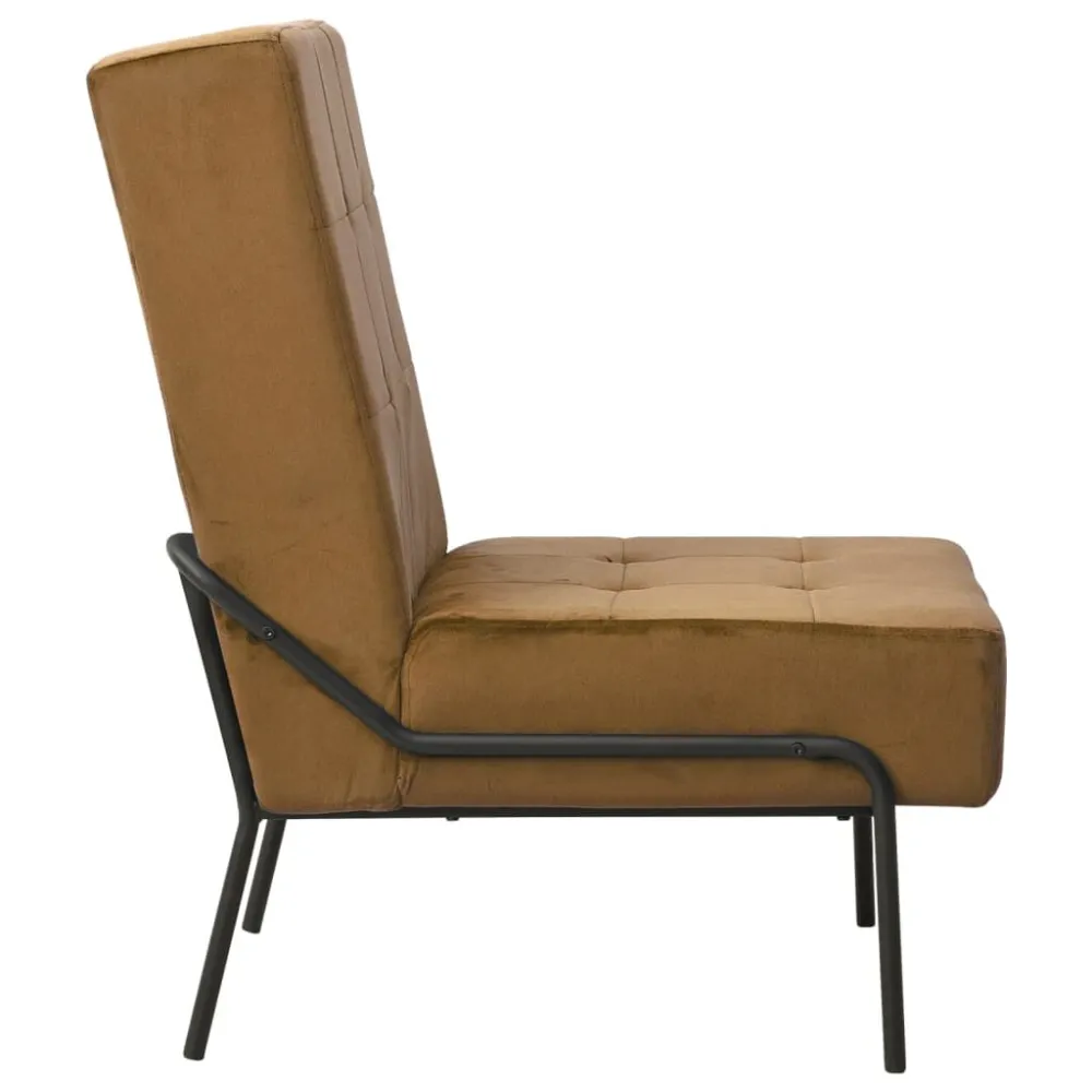 Poltrona Relax 65x79x87 cm Marrone Velluto