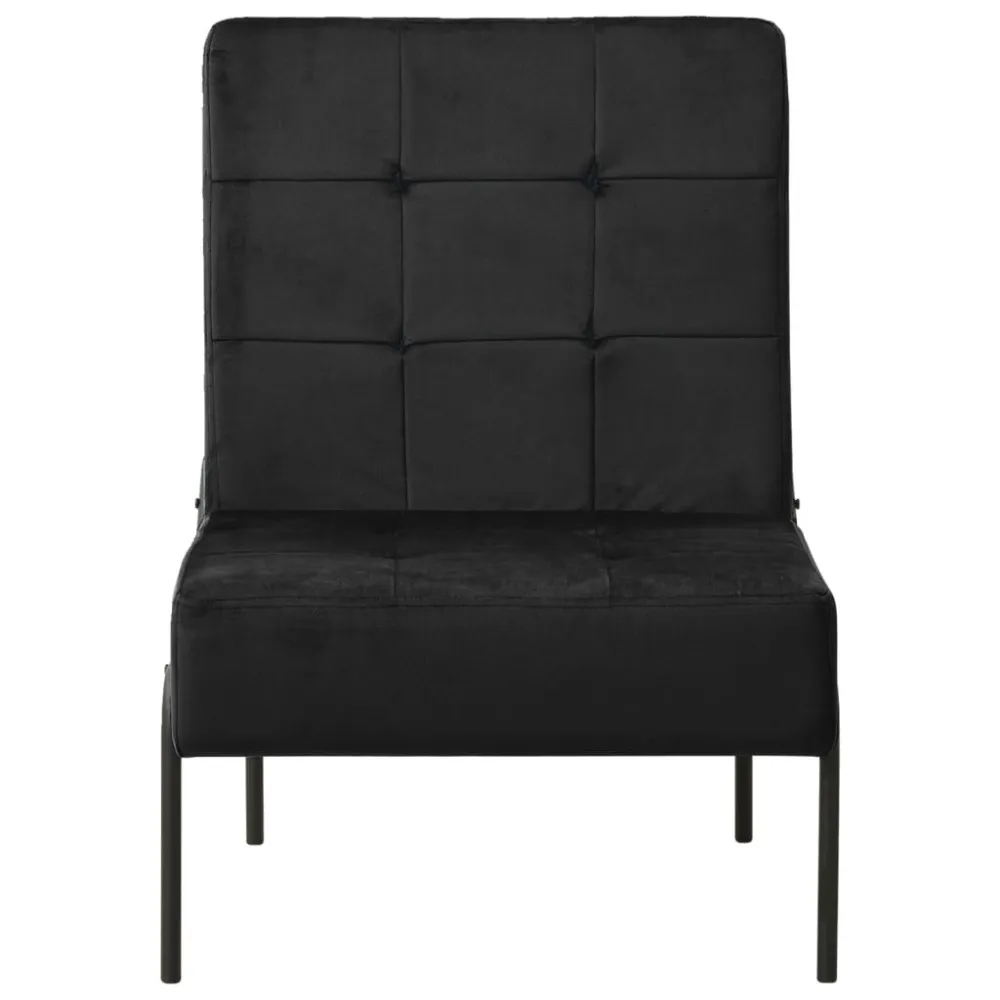 Poltrona Relax 65x79x87 cm Nera Velluto