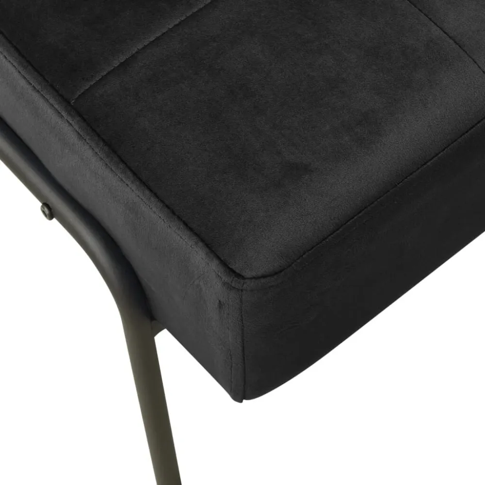 Poltrona Relax 65x79x87 cm Nera Velluto