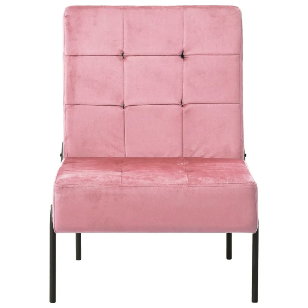 Poltrona Relax 65x79x87 cm Rosa Velluto