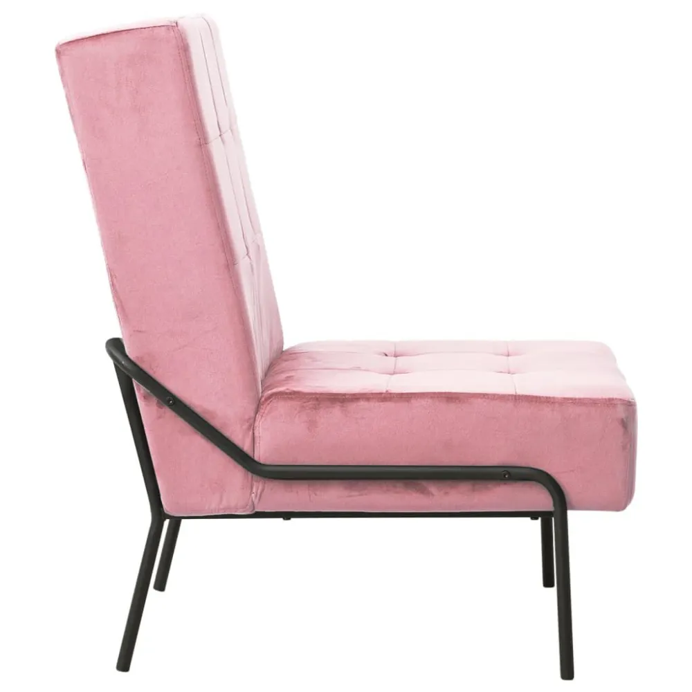 Poltrona Relax 65x79x87 cm Rosa Velluto