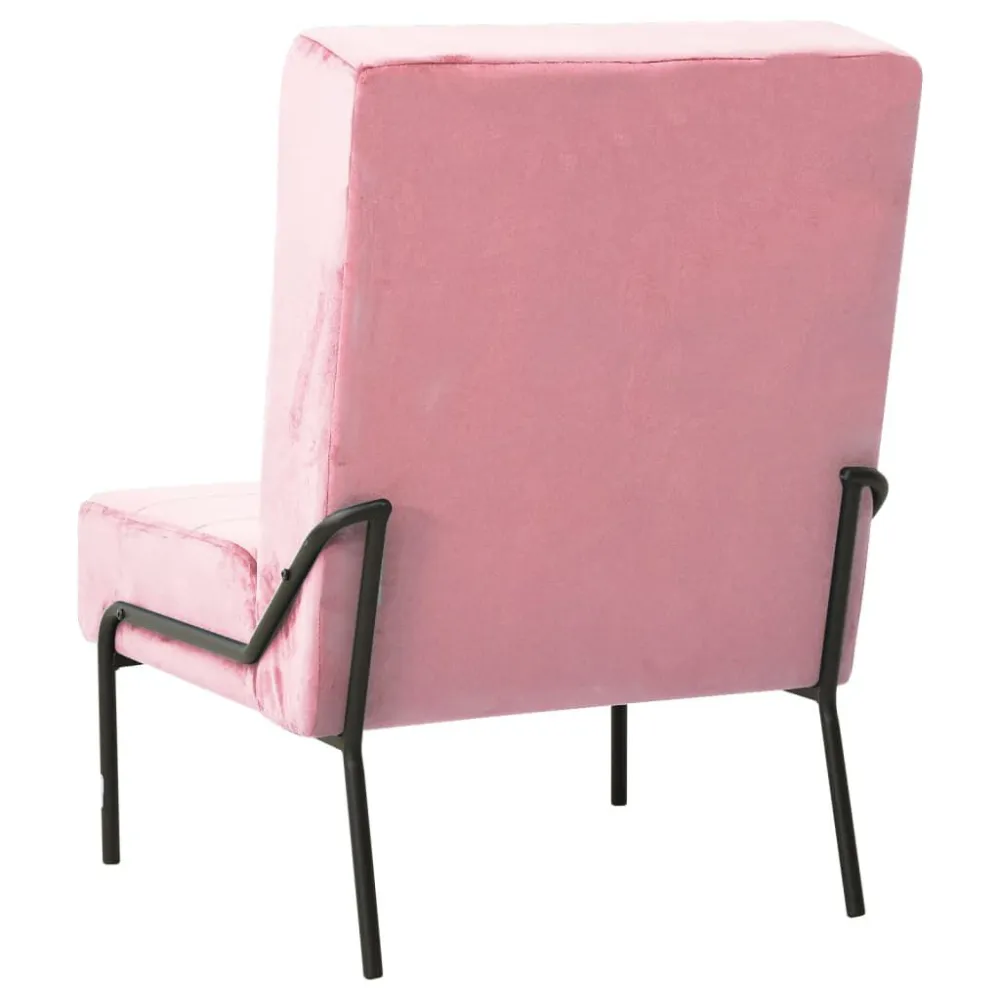 Poltrona Relax 65x79x87 cm Rosa Velluto