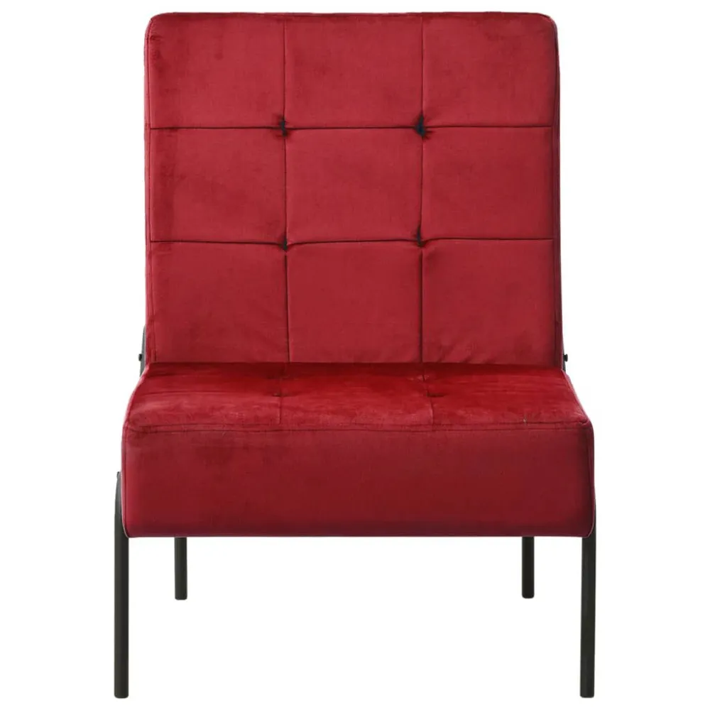 Poltrona Relax 65x79x87 cm Rosso Vino Velluto