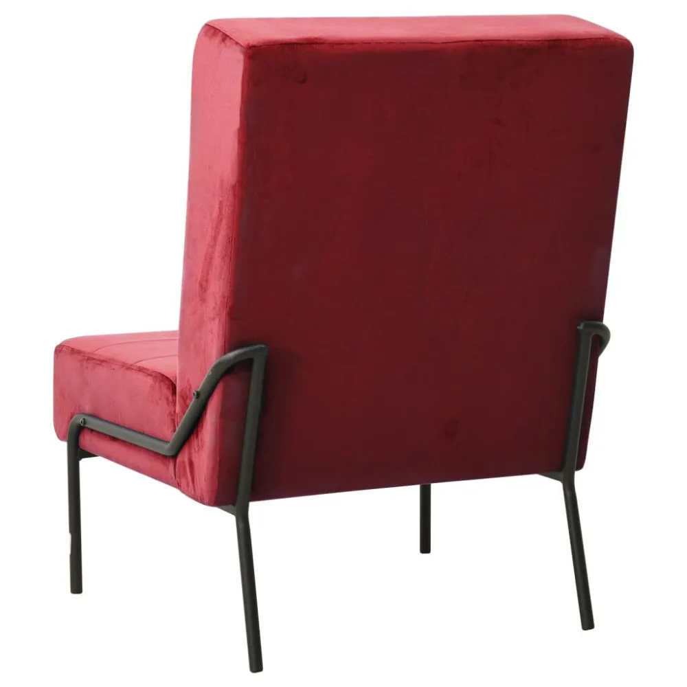 Poltrona Relax 65x79x87 cm Rosso Vino Velluto