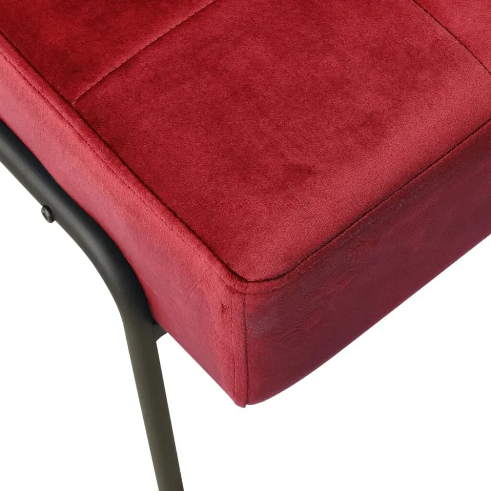 Poltrona Relax 65x79x87 cm Rosso Vino Velluto