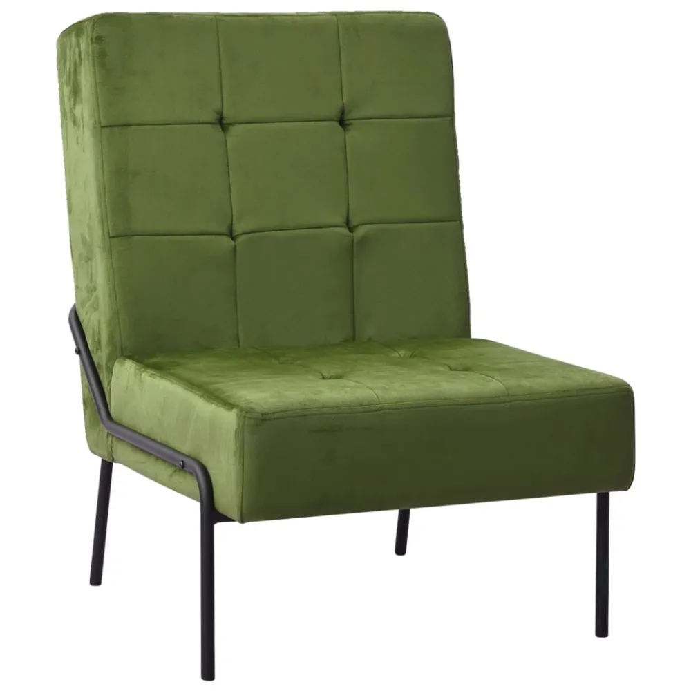 Poltrona Relax 65x79x87 cm Verde Chiaro Velluto