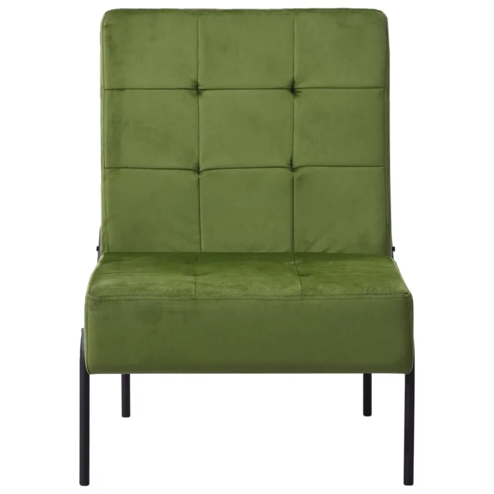 Poltrona Relax 65x79x87 cm Verde Chiaro Velluto