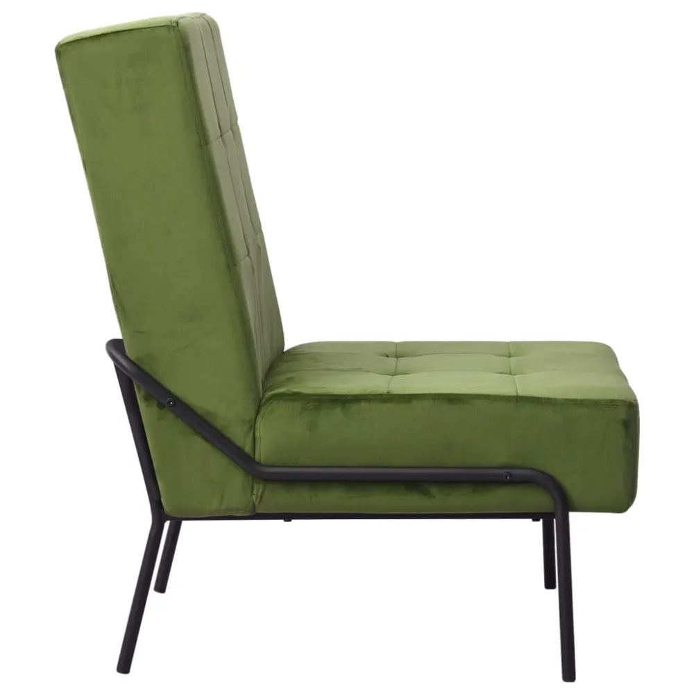Poltrona Relax 65x79x87 cm Verde Chiaro Velluto