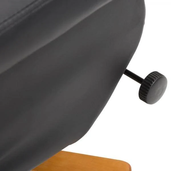 Poltrona relax con funzione reclinabile Poltrona girevole 360° Struttura legno PU nero