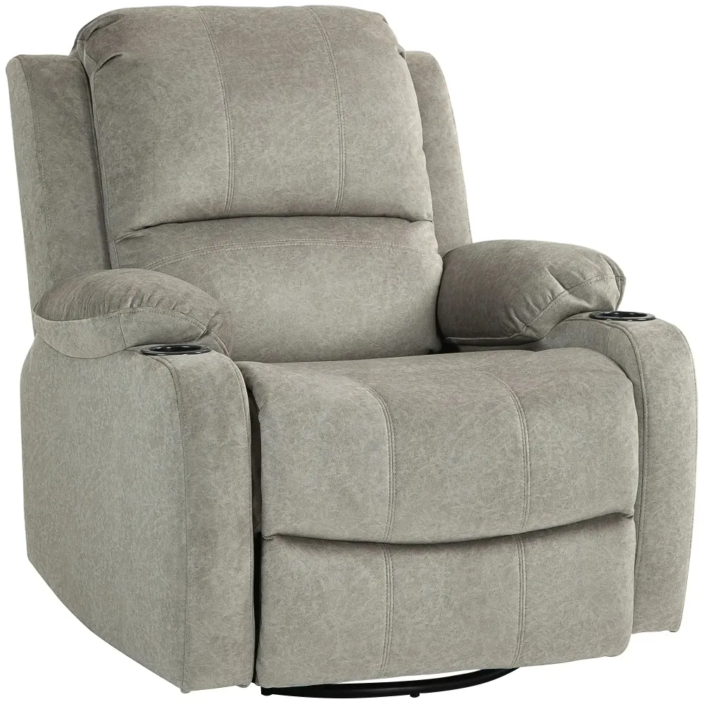 Poltrona relax con poggiapiedi e funzione reclinabile incluso portabicchieri marrone, 87x95x102 cm