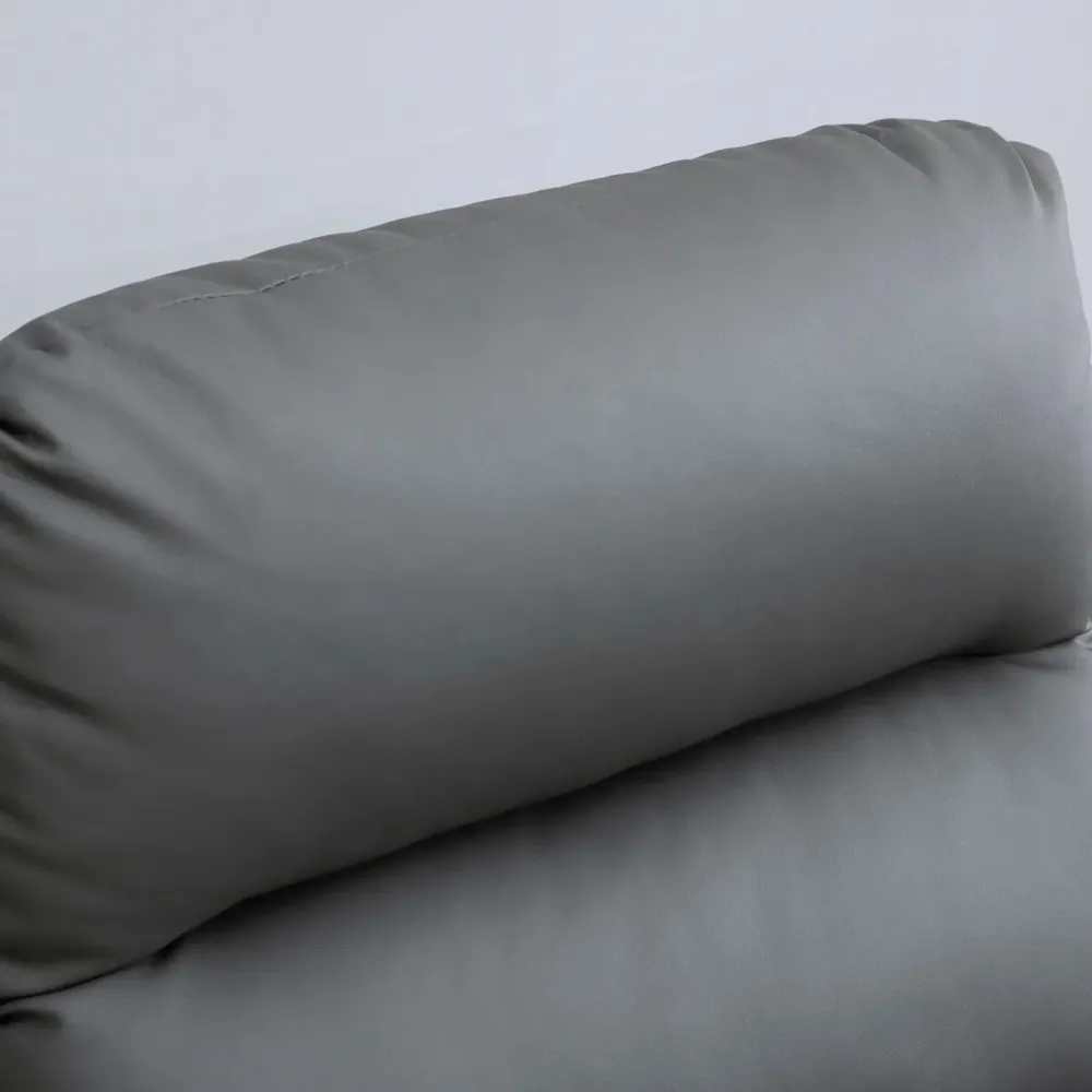 Poltrona relax con poggiapiedi poltrona reclinabile pieghevole ecopelle grigio scuro, 89x65x100 cm