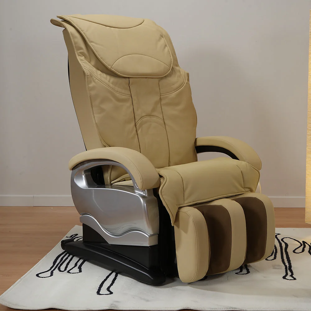 Poltrona Relax Elettrica Andromeda Massaggiante Similpelle Crema