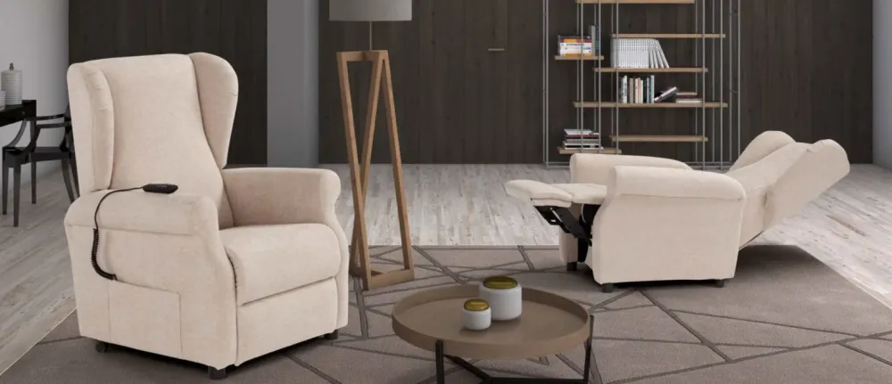 Poltrona Relax elettrica anziani reclinabile 2 motori con roller system Bergè Spazio Relax