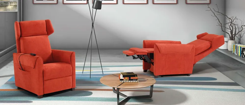 Poltrona Relax elettrica anziani reclinabile 2 motori con roller system Roma Spazio Relax