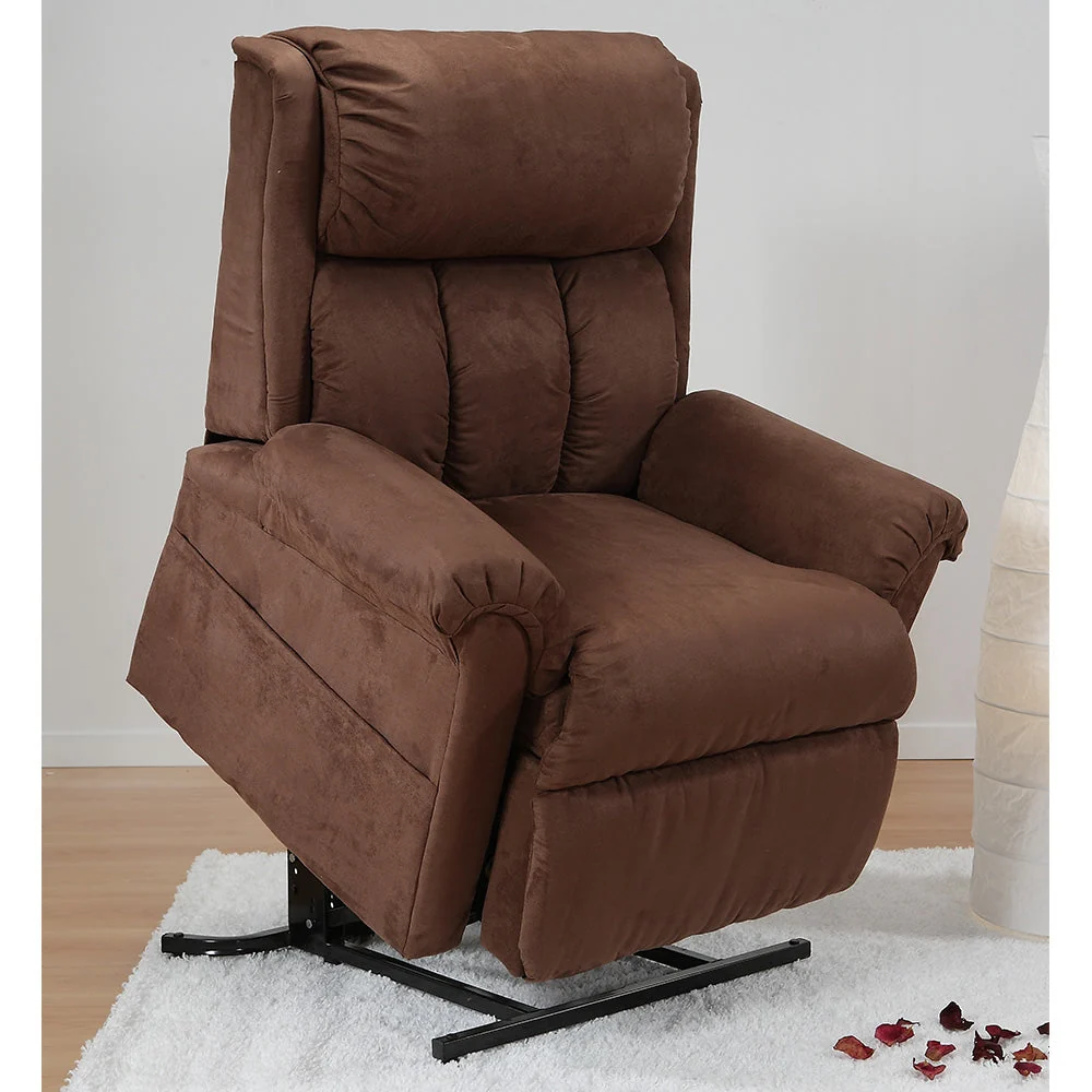 Poltrona Relax Elettrica Greta con Alzapersona Lift 1 Motore Massaggiante Microfibra Marrone