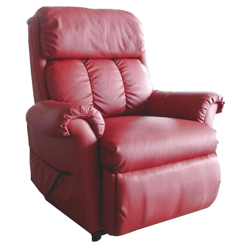 Poltrona Relax Elettrica Greta con Alzapersona Lift 1 Motore Massaggiante Similpelle Bordeaux