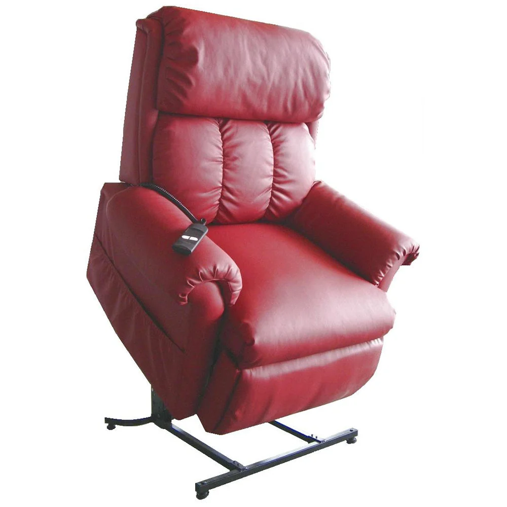 Poltrona Relax Elettrica Greta con Alzapersona Lift 1 Motore Massaggiante Similpelle Bordeaux