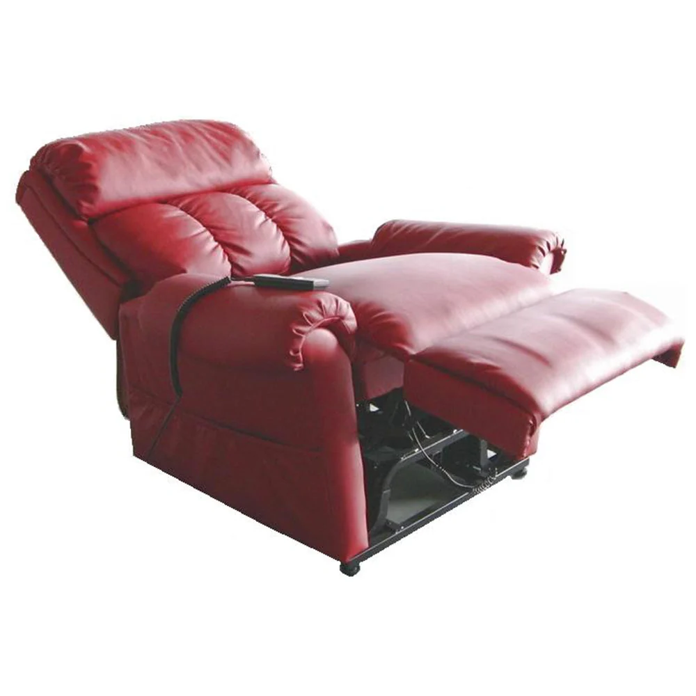Poltrona Relax Elettrica Greta con Alzapersona Lift 1 Motore Massaggiante Similpelle Bordeaux