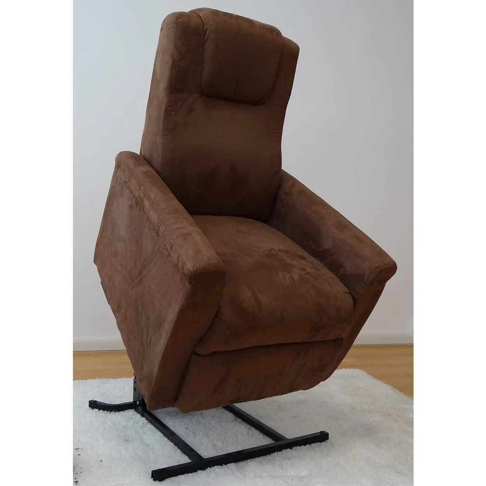 Poltrona Relax Elettrica Kalika con Alzapersona Lift 1 Motore Microfibra Marrone Scuro