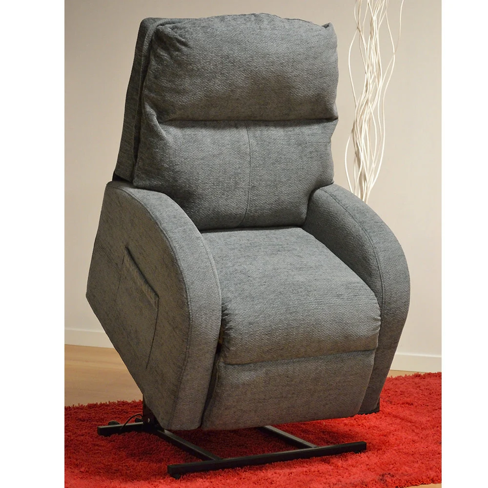 Poltrona Relax Elettrica Magnolia con Alzapersona Lift 1 Motore Similpelle Nero