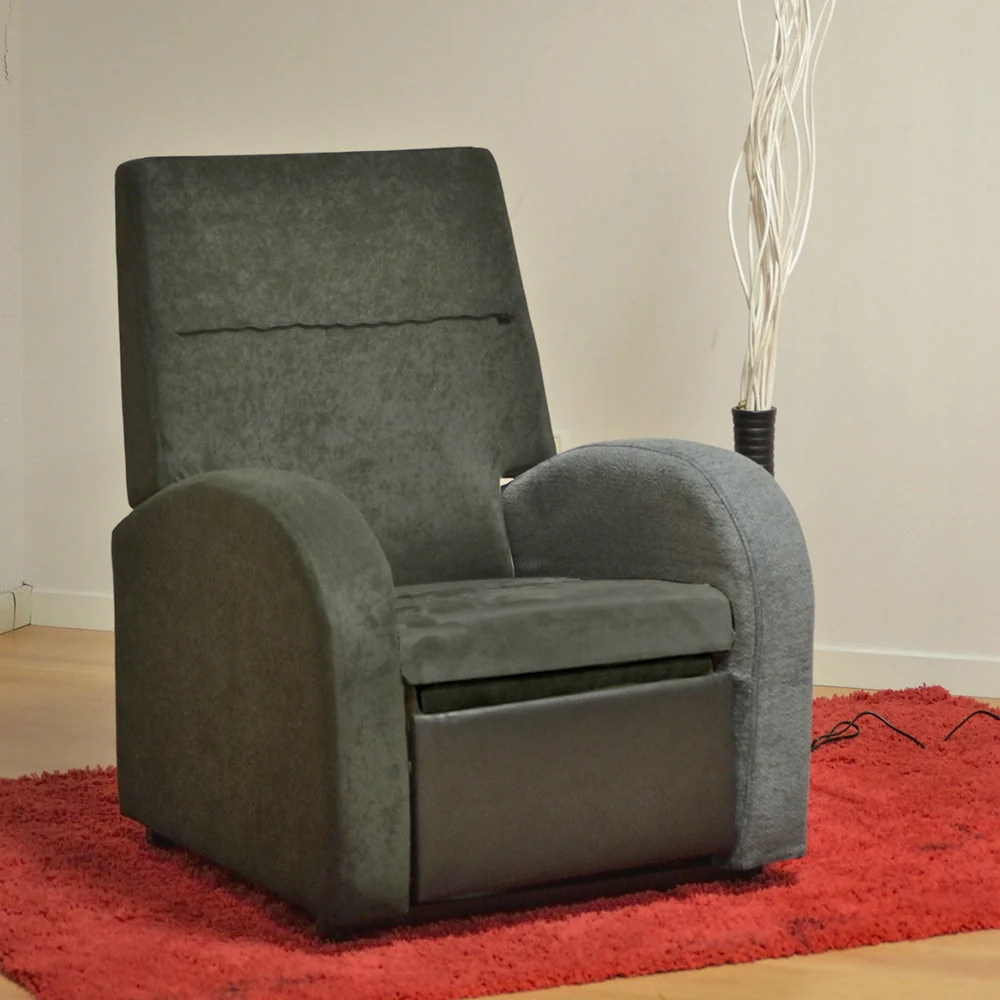 Poltrona Relax Elettrica Magnolia con Alzapersona Lift 1 Motore Similpelle Nero