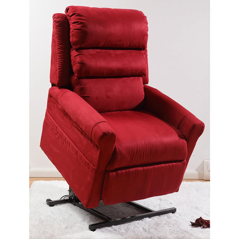 Poltrona Relax Elettrica Melissa con Alzapersona Lift 2 Motori Microfibra Bordeaux