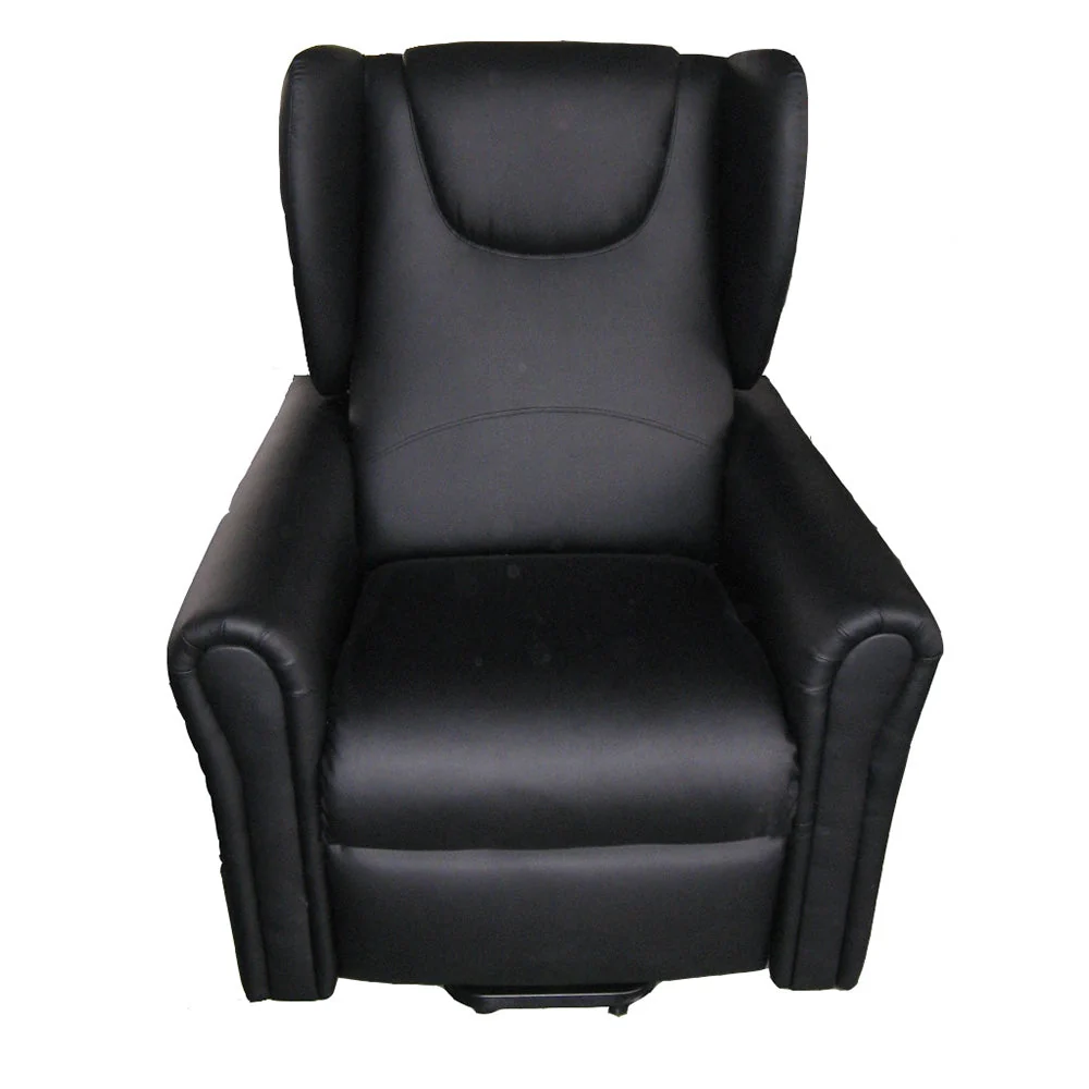 Poltrona Relax Elettrica Tea con Alzapersona Lift 2 Motori Massaggiante Similpelle Nero