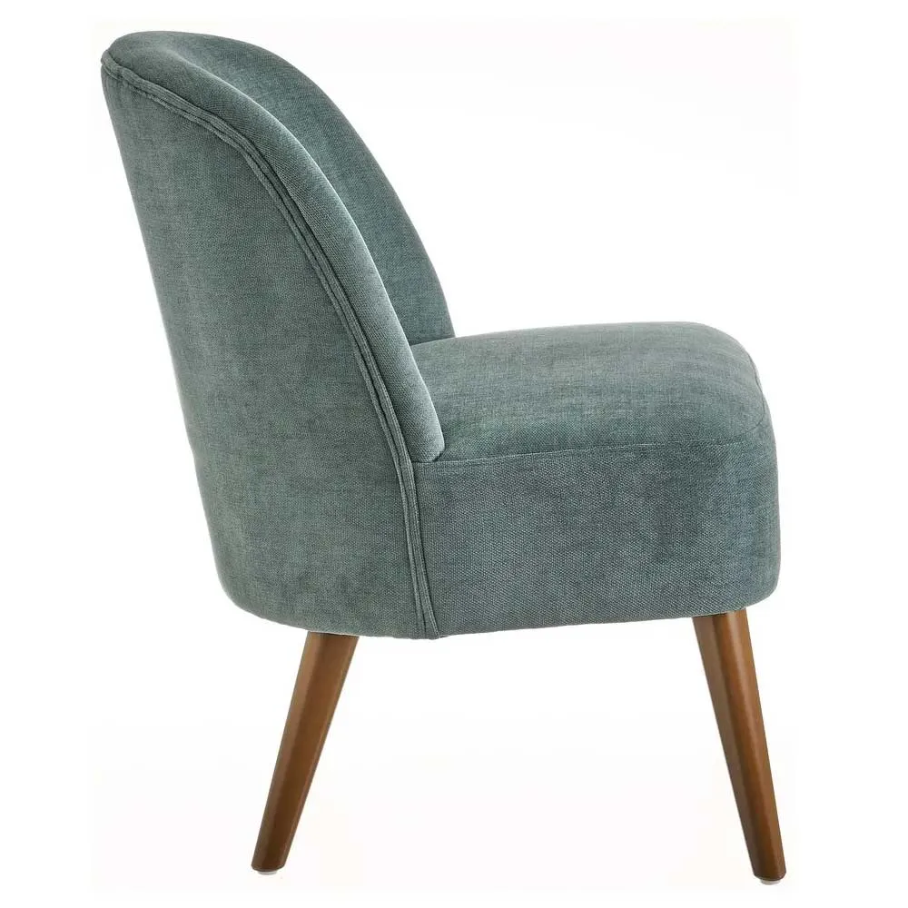 Poltrona Relax Legno e Tessuto Colore Verde Acqua Mod. Petty 52x58x71H cm