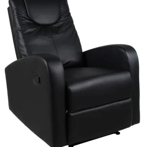 Poltrona Relax Manuale Reclinabile Similpelle Vandi Nera