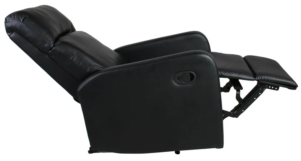 Poltrona Relax Manuale Reclinabile Similpelle Vandi Nera